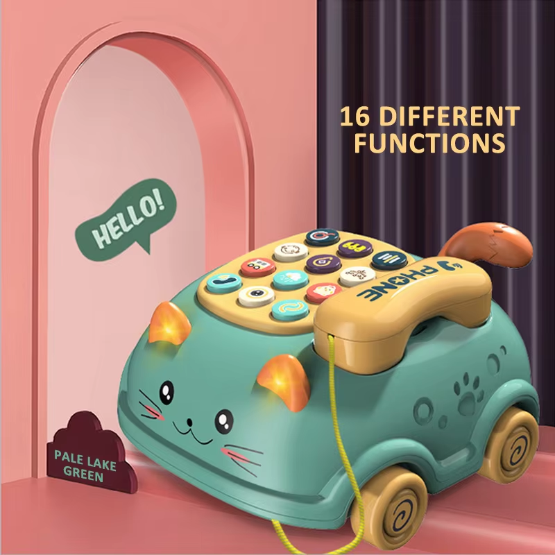 RedF Baby Educational Learning Toys 0 12 Months Montessori Lights Musical Piano Mobile Phone Girl Kids Child Telephone Story Machine
