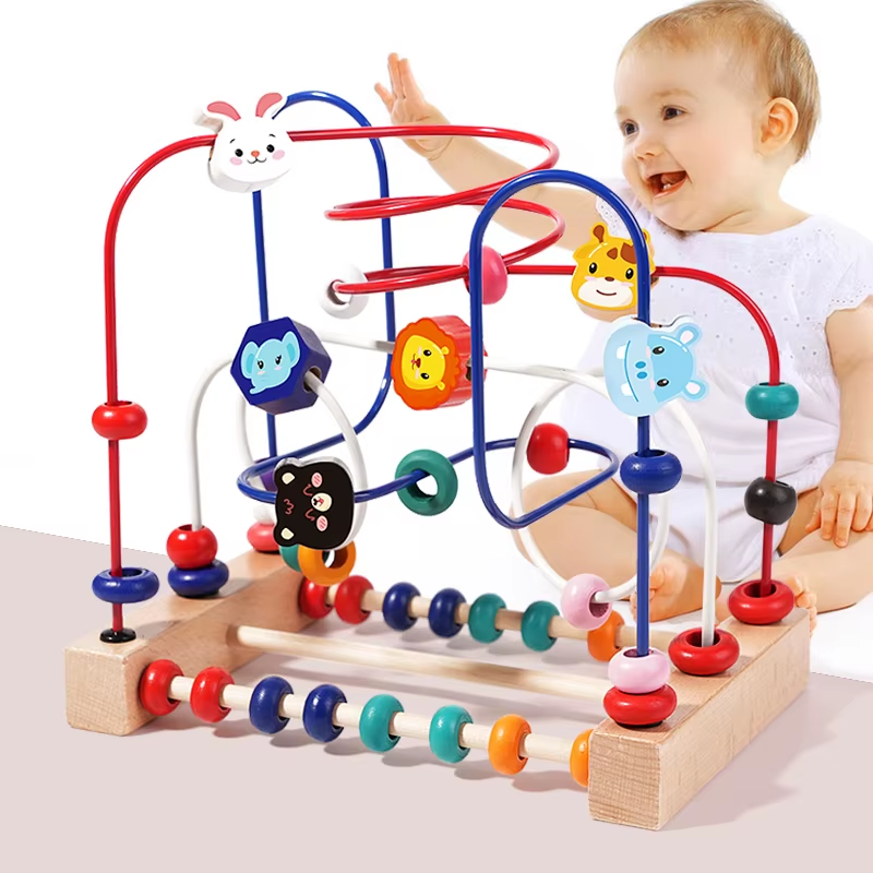 RedF Baby Toddler Early Education Intelligence Building Blocks Beads Attention Span Toys for Boys And Girls Ages 1 to 3