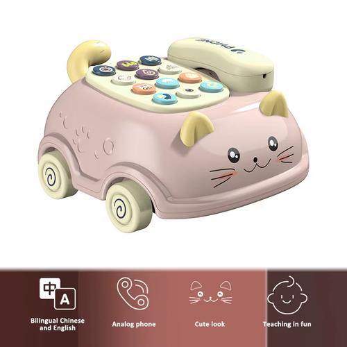 RedF Baby Educational Learning Toys 0 12 Months Montessori Lights Musical Piano Mobile Phone Girl Kids Child Telephone Story Machine