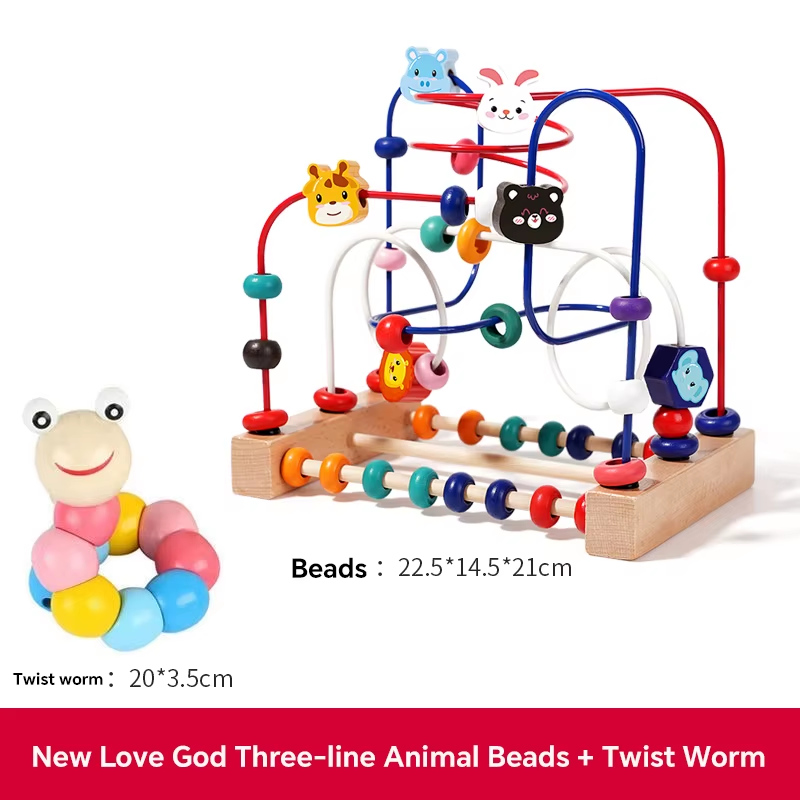 RedF Baby Toddler Early Education Intelligence Building Blocks Beads Attention Span Toys for Boys And Girls Ages 1 to 3