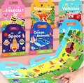 RedF Reusable Bubble Sticker Book for Kids - Multi-Themed Educational Learning Activities, Washable & Safe Toddler Stickers