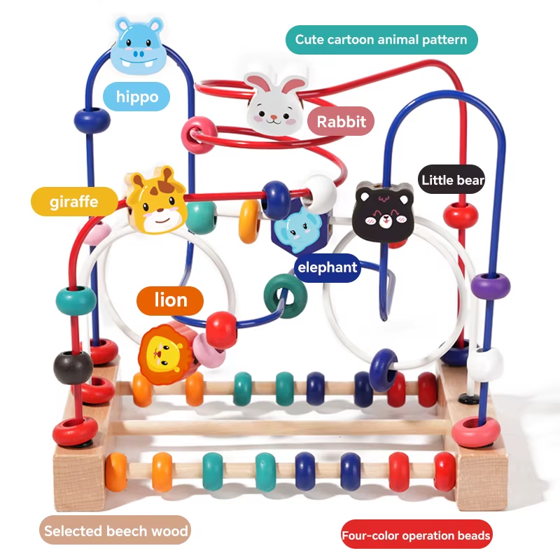 RedF Baby Toddler Early Education Intelligence Building Blocks Beads Attention Span Toys for Boys And Girls Ages 1 to 3