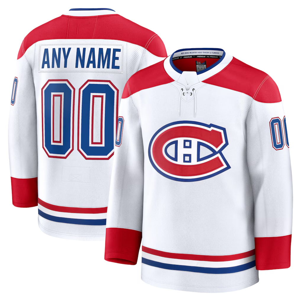 RedF Cheap M.Canadiens White Away Premium Jerseys