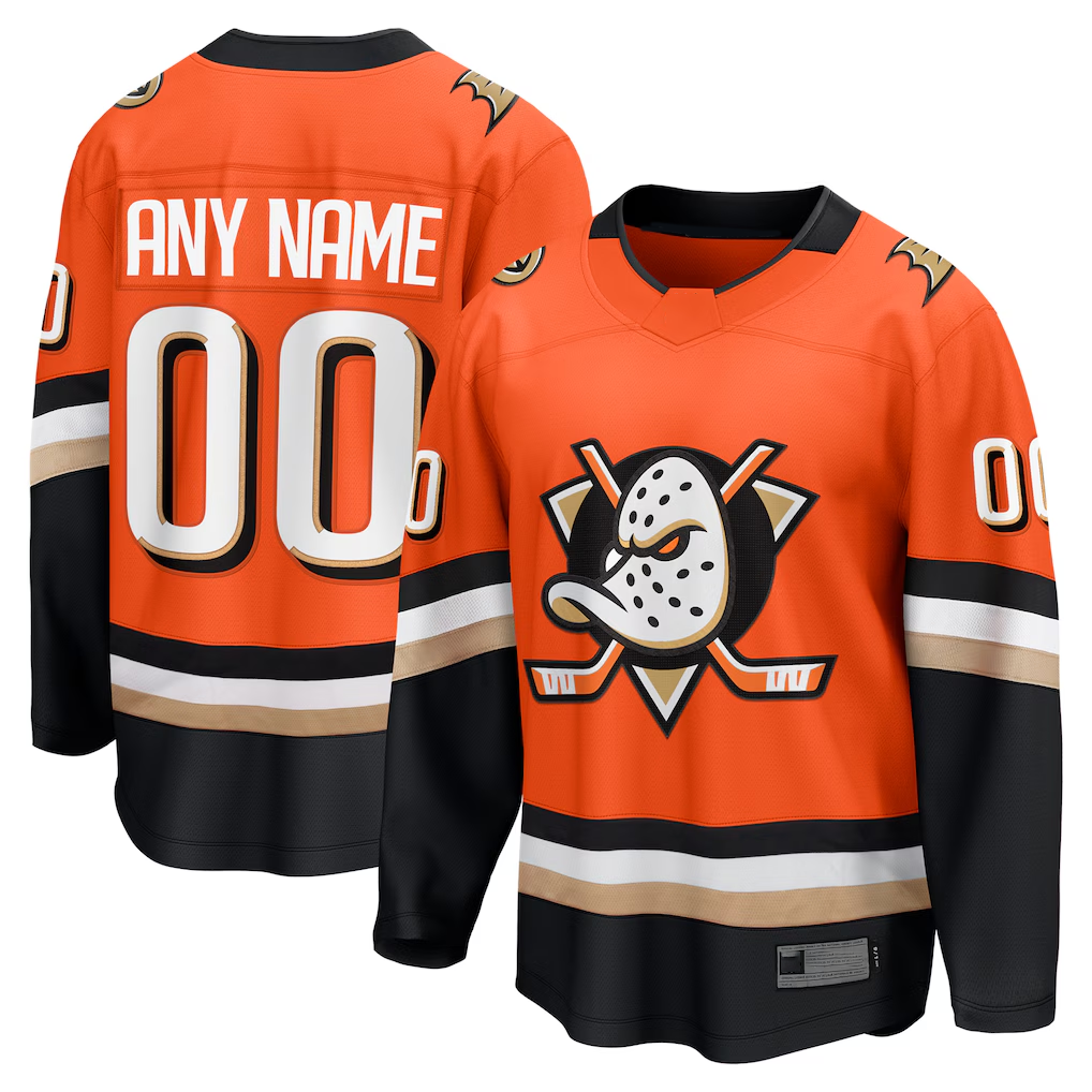 RedF Custom A.Ducks Orange Home Breakaway Jerseys