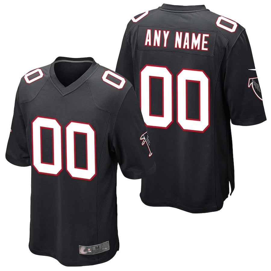 RedF Custom A.Falcons Black Alternate Game Stitched Jerseys