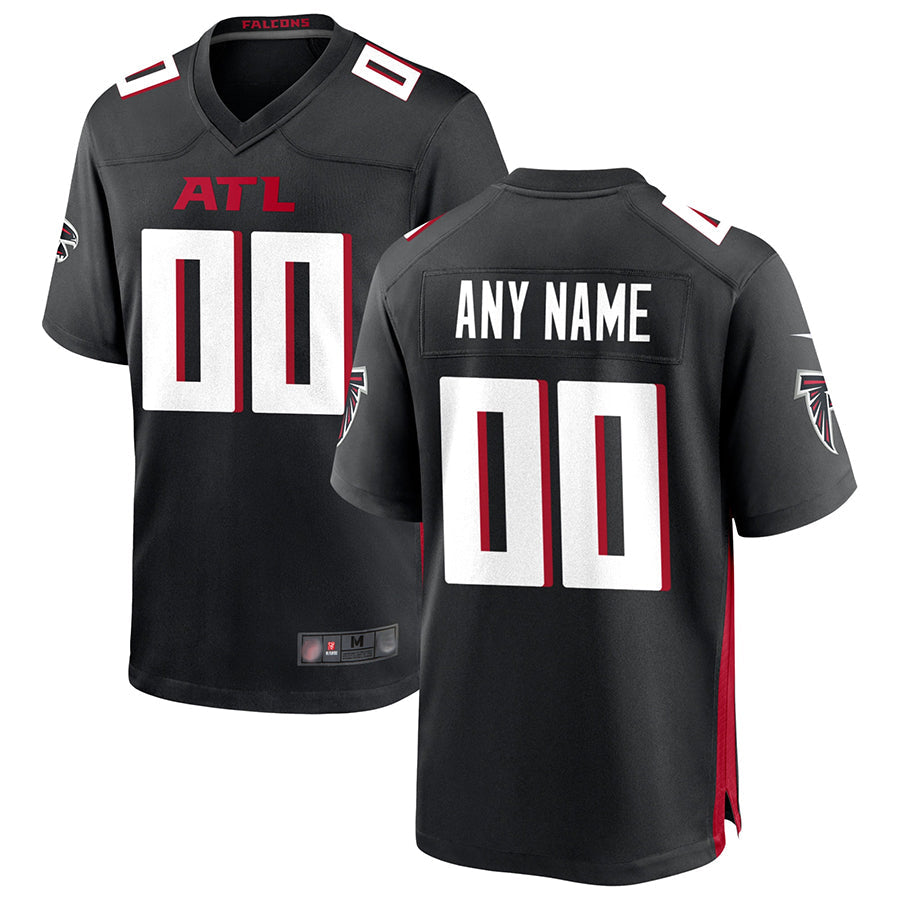 RedF Custom A.Falcons Black Home Game Stitched Jerseys