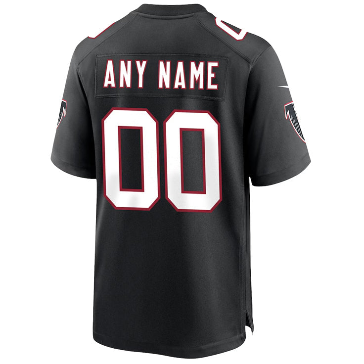 RedF Custom A.Falcons Black Throwback Game Stitched Jerseys