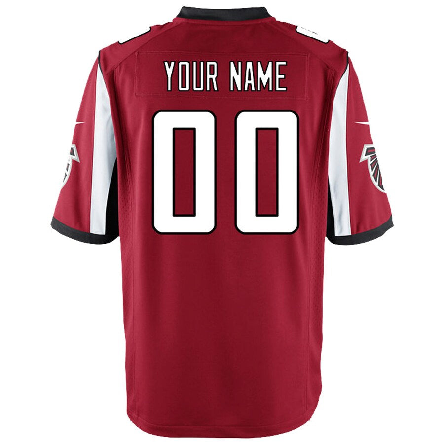 RedF Custom A.Falcons Red Game Stitched Jerseys