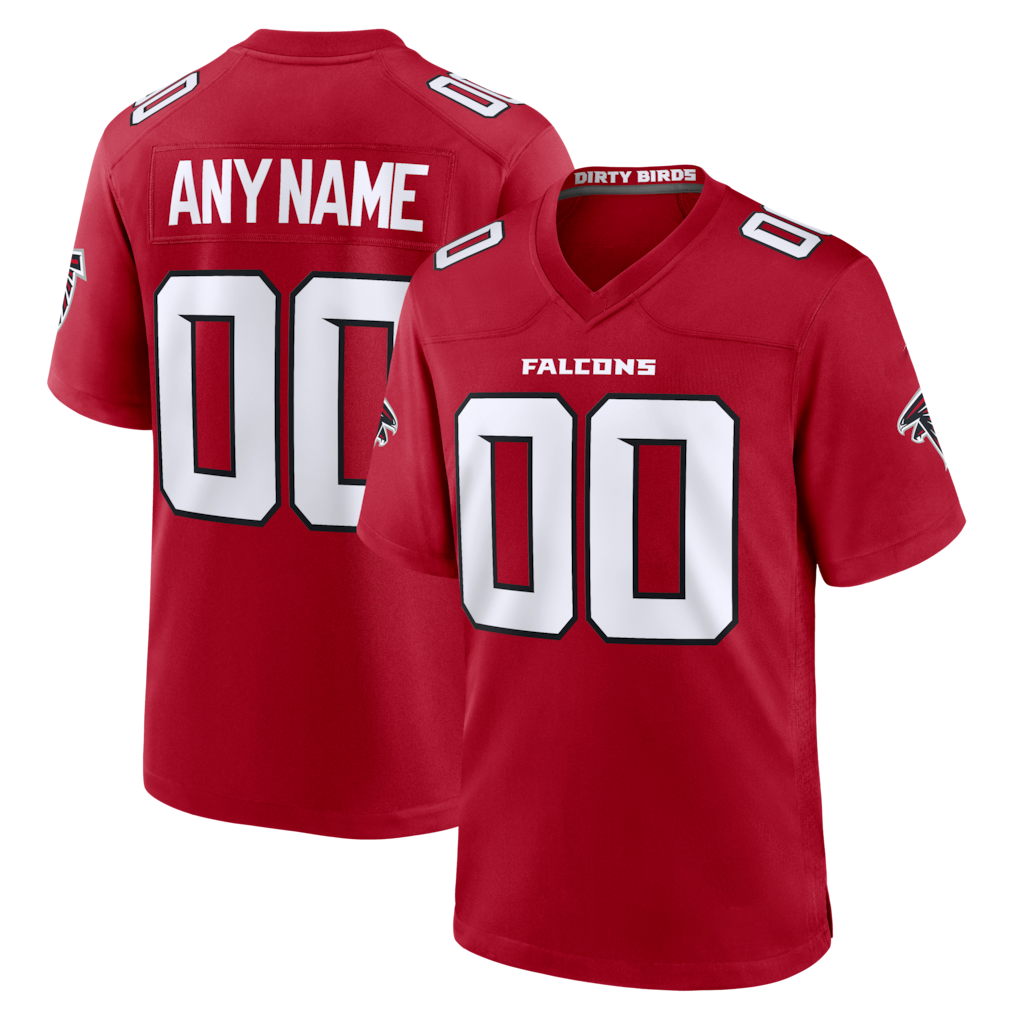 RedF Custom A.Falcons Red Game Stitched Jerseys