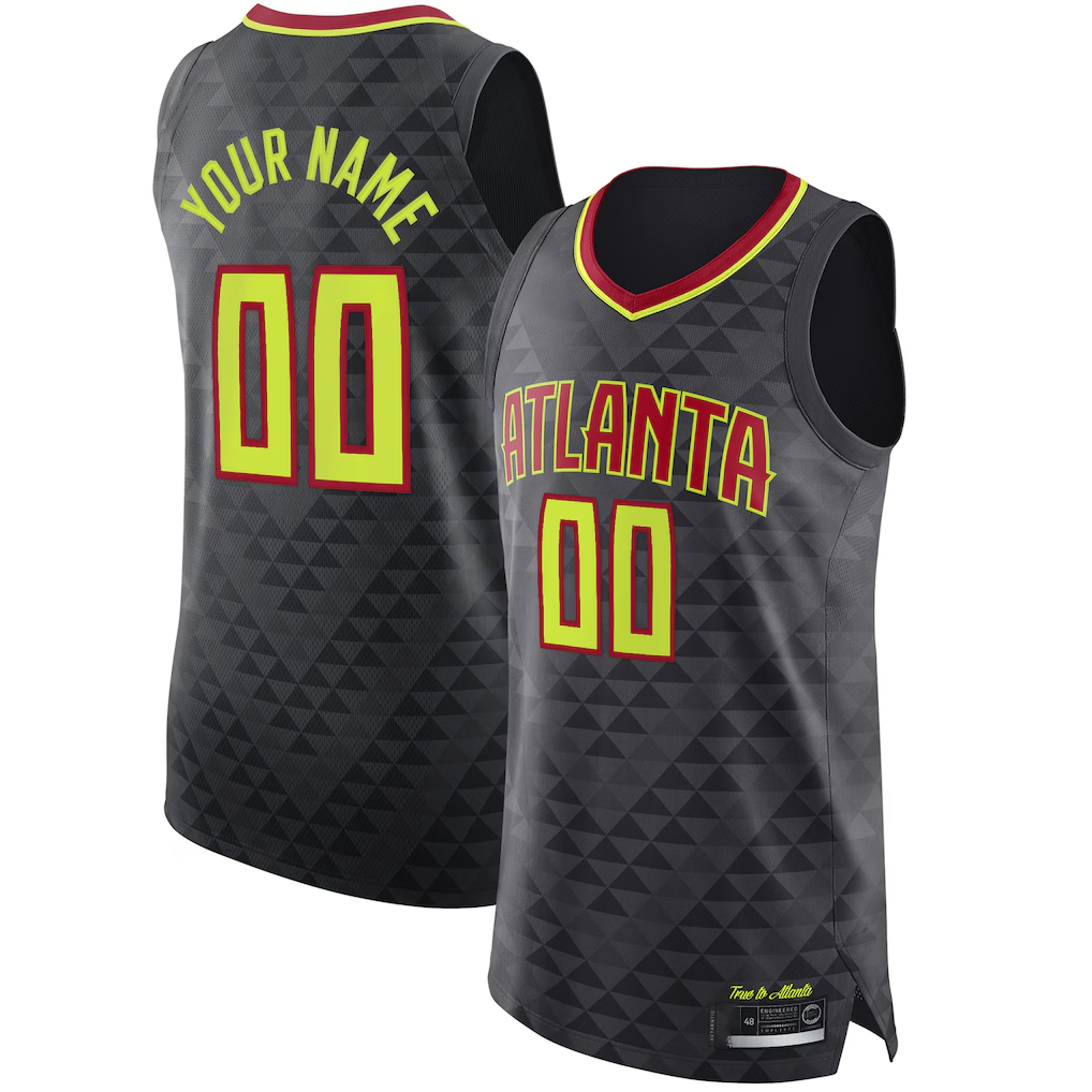 RedFS Custom A.Hawks Black Authentic Jerseys - Icon Edition