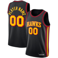 RedF Custom A.Hawks  Black Swingman Jerseys - Statement Edition