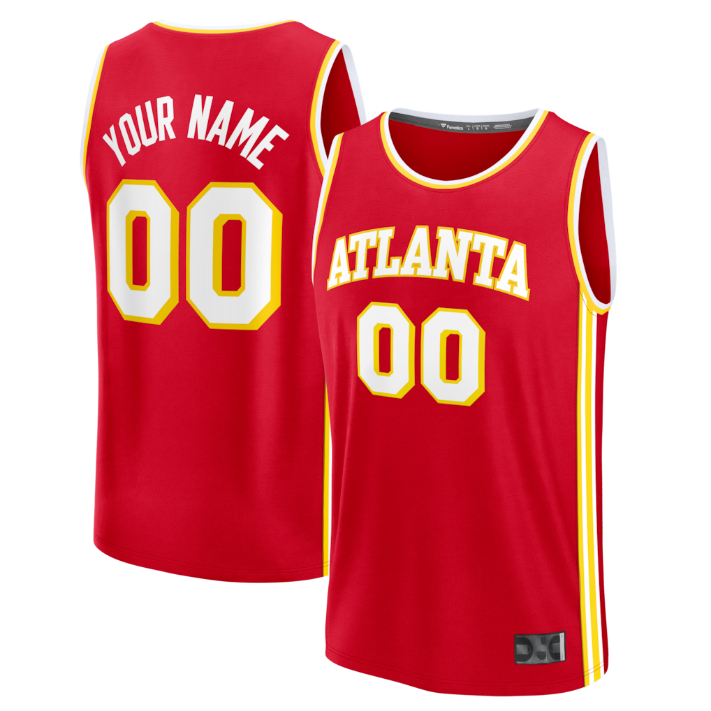 RedF Custom A.Hawks Red Fast Break Jerseys - Icon Edition