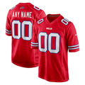 RedF Custom B.Bills Red Alternate Game Stitched Jerseys