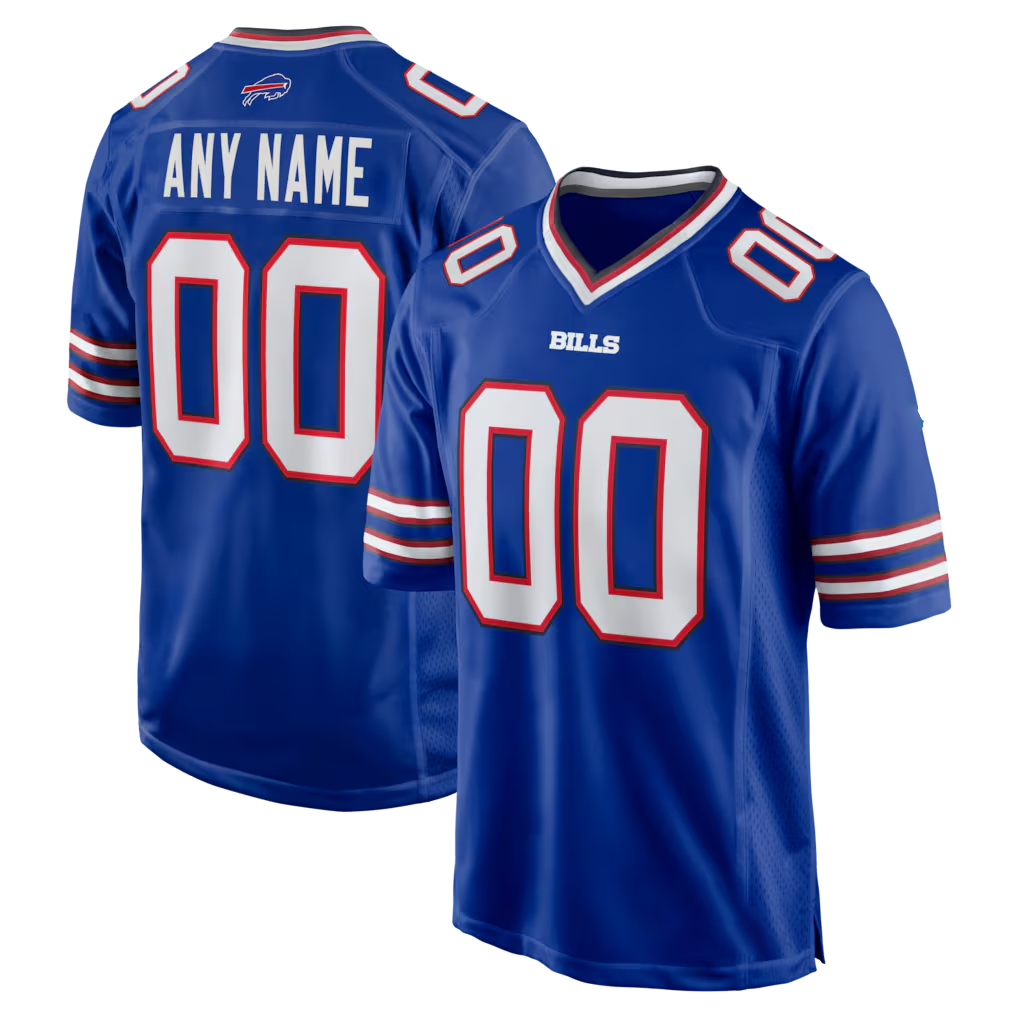 RedF Custom B.Bills Royal Royal Game Stitched Jerseys