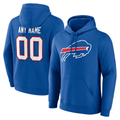 RedF Custom B.Bills Team Authentic Personalized Name & Number Hoodie Stitched Jerseys