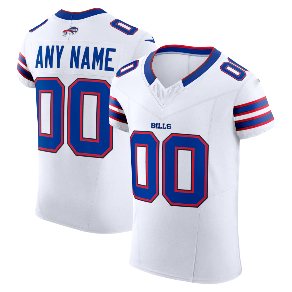 RedF Custom B.Bills White Vapor F.U.S.E. Elite Stitched Jerseys
