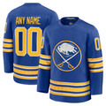 RedF Custom B.Sabres Royal Home Premium Stitched Jerseys