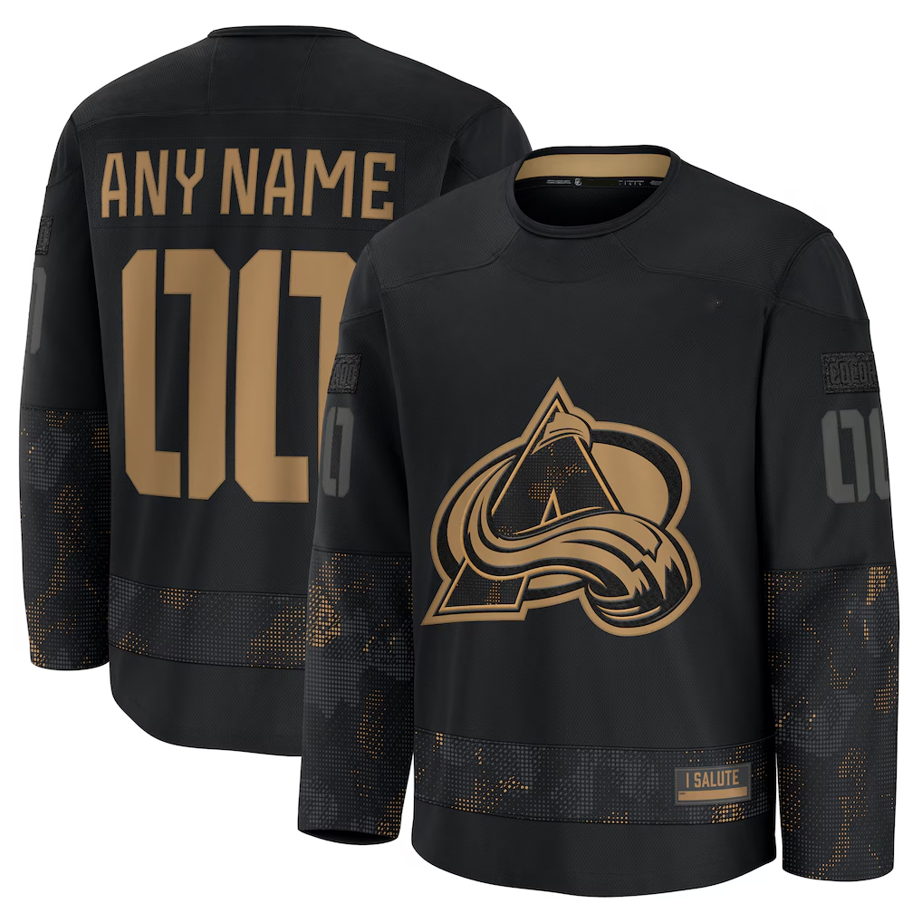 RedF Custom C.Avalanche Black 2024 Military Appreciation Practice Jerseys