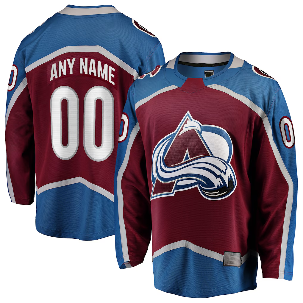 RedF Custom C.Avalanche Maroon Home Breakaway Jerseys