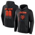 RedF Custom C.Bears Black Home Field Pop Personalized Name Number Hoodie Stitched Jerseys