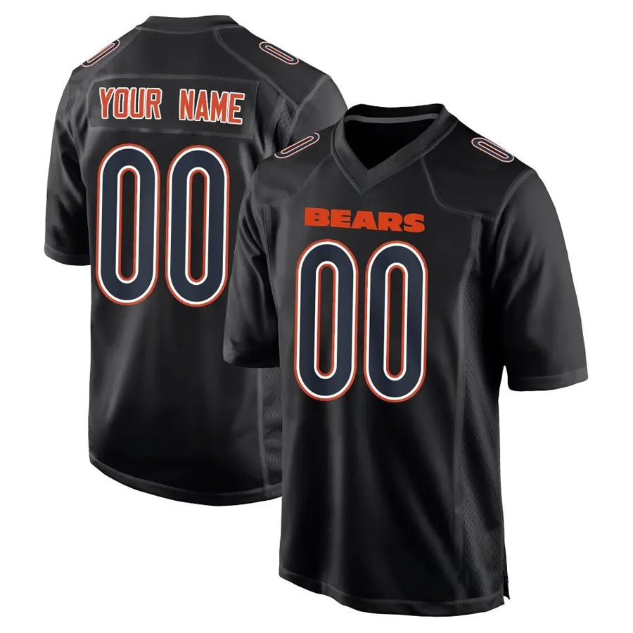 RedF Custom C.Bears Carbon Black Fashion Stitched Jerseys