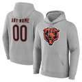 RedF Custom C.Bears Gray Team Authentic Personalized Name & Number Hoodie Stitched Jerseys
