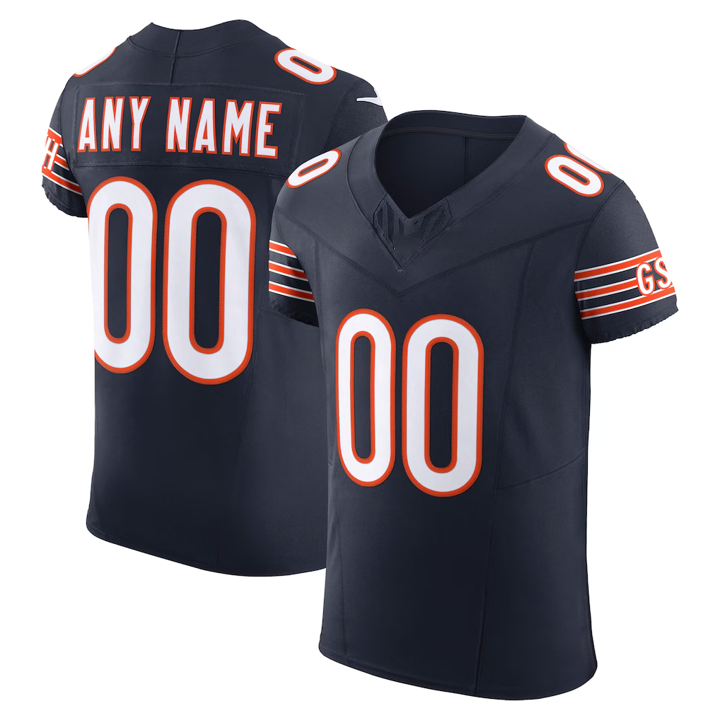 RedF Custom C.Bears Navy Vapor F.U.S.E. Elite  Stitched Jerseys