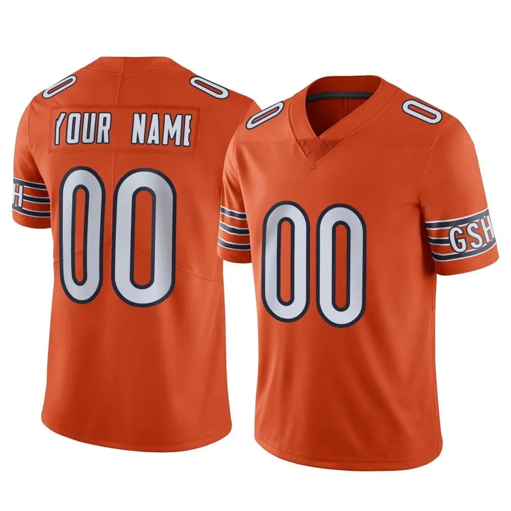 RedF Custom C.Bears Orange Alternate Vapor Limited Home Game Any Name & Numbers Stitched Jerseys