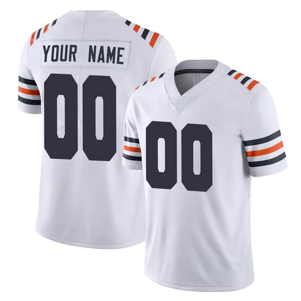 RedF Custom C.Bears White Classic Vapor Limited Home Game Any Name & Numbers Stitched Jerseys