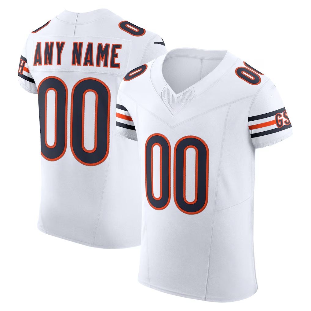 RedF Custom C.Bears White Vapor F.U.S.E. Elite Stitched Jerseys