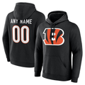 RedF Custom C.Bengals Black Big & Tall Team Authentic Custom Hoodie Stitched Jerseys