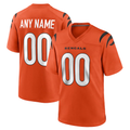 RedF Custom C.Bengals Orange Alternate Game Stitched Jerseys
