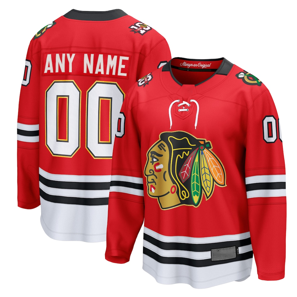 RedF Custom C.Blackhawks Red Centennial Breakaway Jerseys
