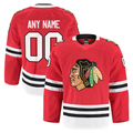 RedF Custom C.Blackhawks Red Home Authentic Pro Jerseys