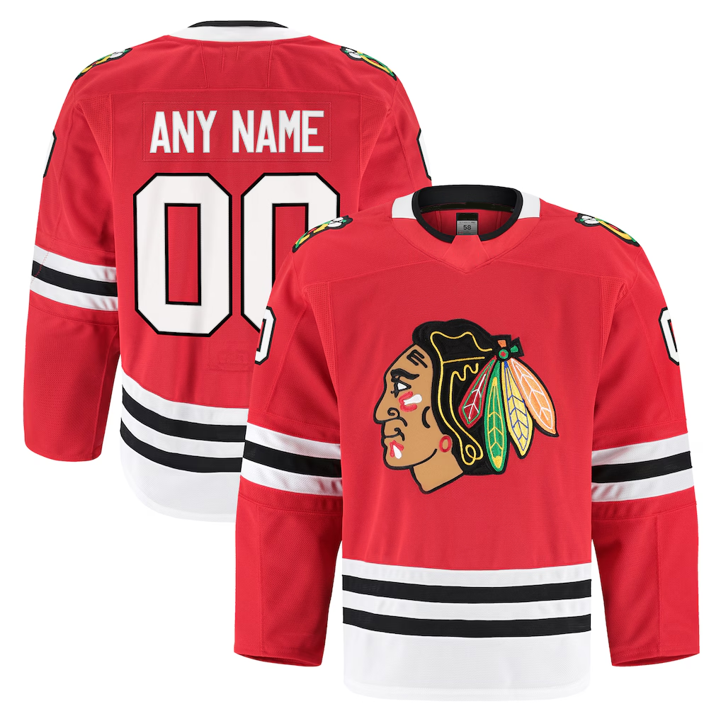 RedF Custom C.Blackhawks Red Home Authentic Pro Jerseys
