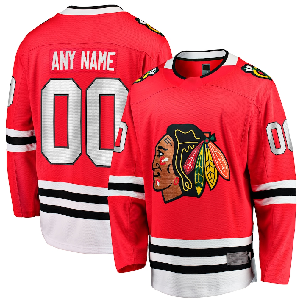 RedF Custom C.Blackhawks Red Home Breakaway Jerseys