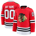 RedF Custom C.Blackhawks Red Home Premium Jerseys