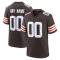 RedF Custom C.Browns Brown Custom Game Stitched Jerseys