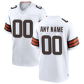 RedF Custom C.Browns White Game Stitched Jerseys