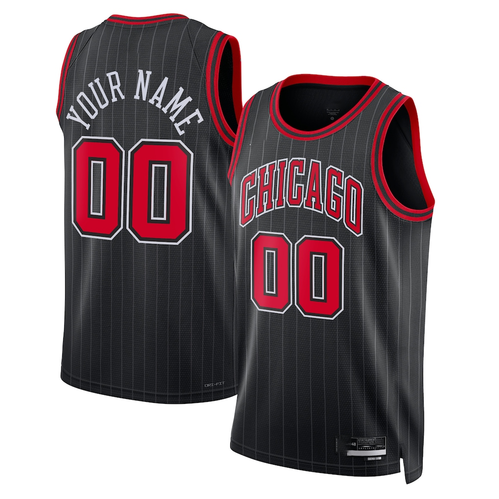 RedFS Custom C.Bulls Black 202223 Swingman Jerseys - Statement Edition