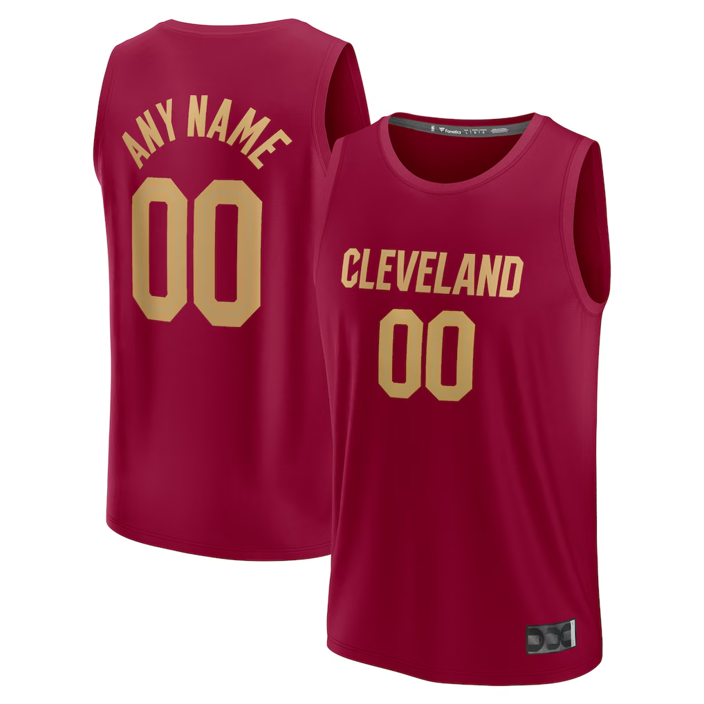 RedFS Custom C.Cavaliers  Wine Fast Break Jerseys - Icon Edition