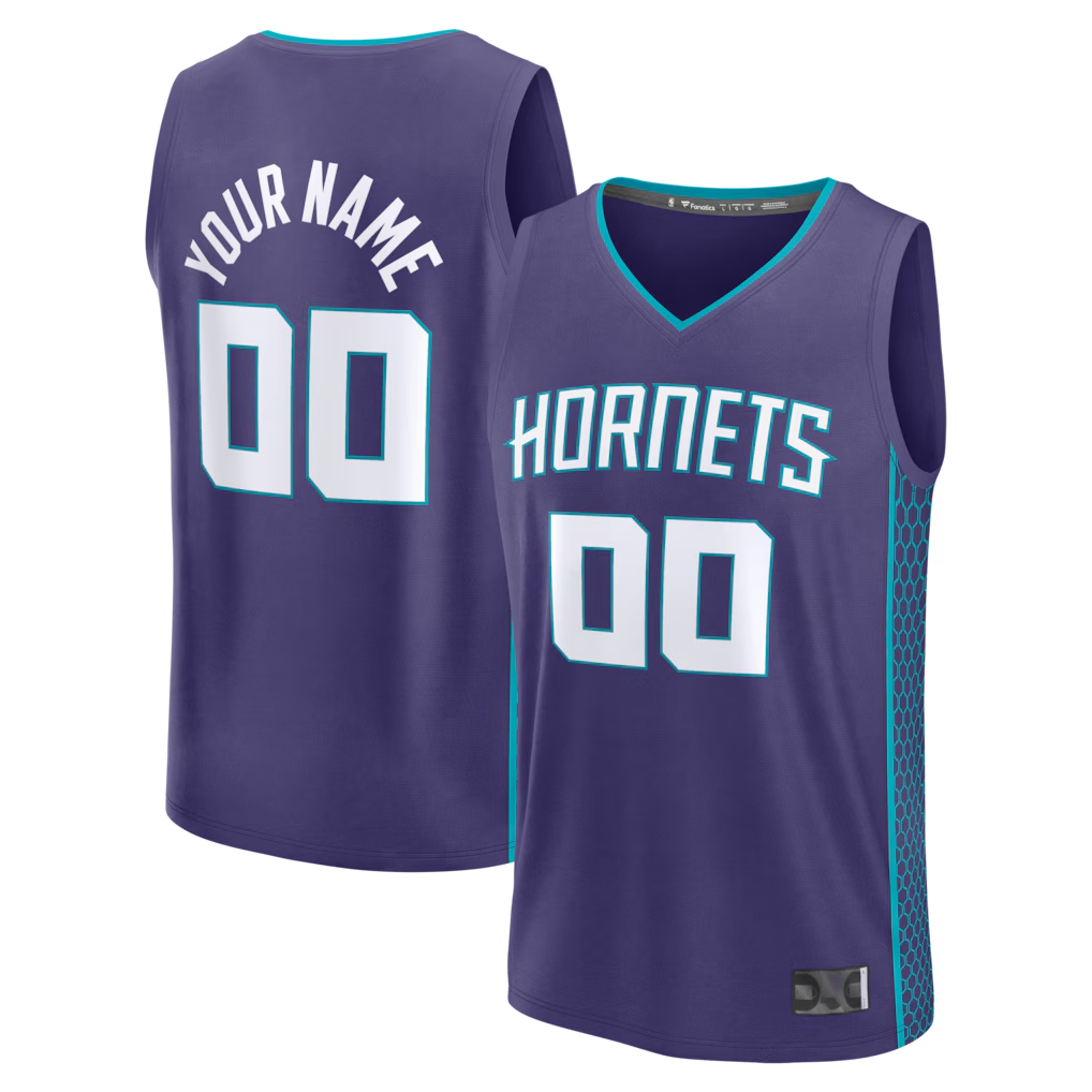 RedFS Custom C.Hornets Purple Fast Break Jerseys - Icon Edition
