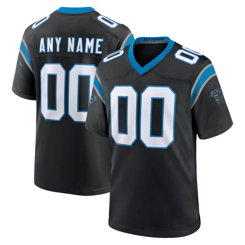 RedF Custom C.Panthers Black Game Stitched Jerseys