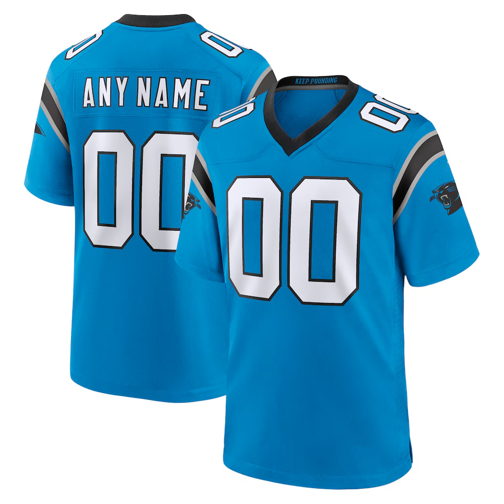 RedF Custom C.Panthers Blue Alternate Game Stitched Jerseys