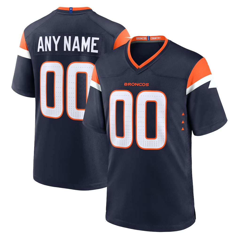 RedF Custom D.Broncos Navy Alternate Mile High Collection Game Stitched Jerseys