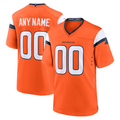RedF Custom D.Broncos Orange Team Game Stitched Jerseys