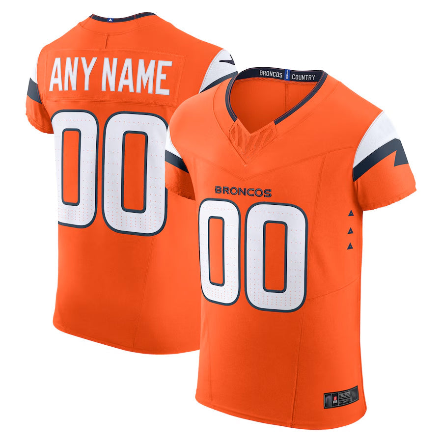 RedF Custom D.Broncos Vapor F.U.S.E. Elite Orange Stitched Jerseys
