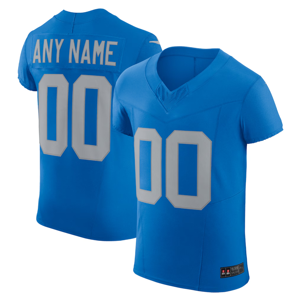 RedF Custom D.Lions Blue Alternate Vapor F.U.S.E. Elite Stitched Jerseys