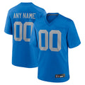 RedF Custom D.Lions Blue Limted Game Alternate Stitched Jerseys