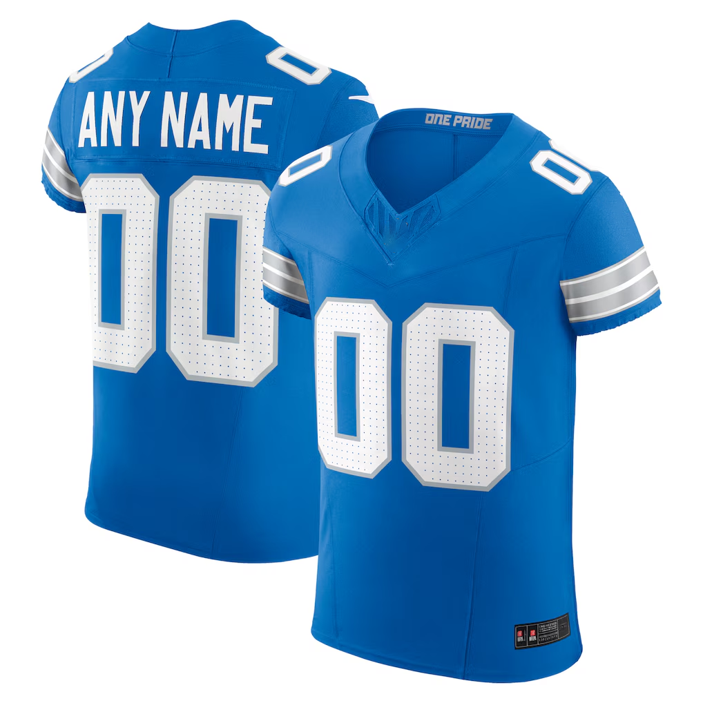 RedF Custom D.Lions Blue Team Vapor F.U.S.E. Elite Stitched Jerseys